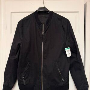 Helmut Lang Mens Crew Neck Full Zipper Bomber Jacket Gray Size L